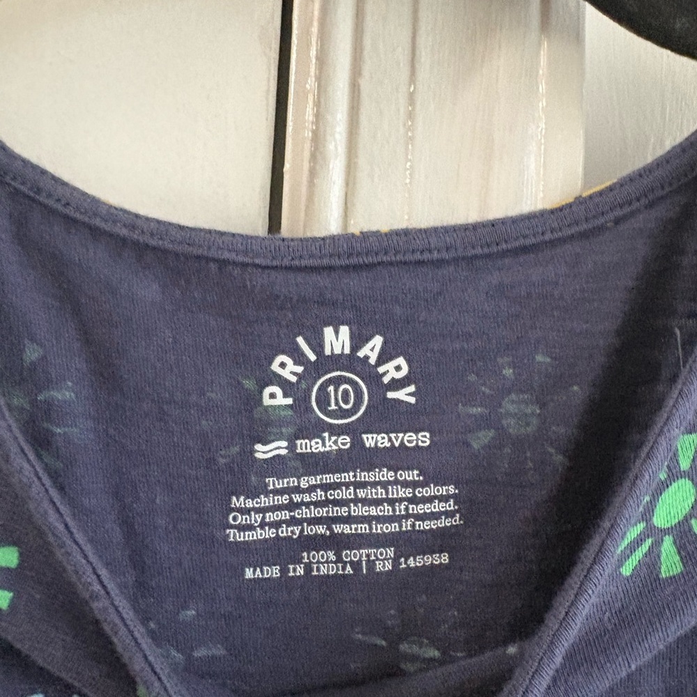 Primary Navy Floral Kids Dress size 10 - Picture 2 of 4
